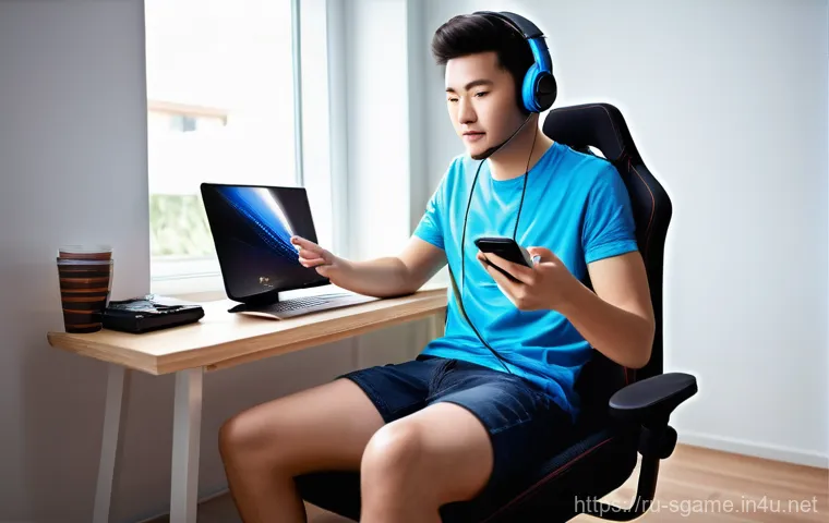 스포츠게임 모바일 버전 최적화 - **Prompt:** A focused young adult, late teens to early twenties, dressed in a comfortable, clean hoo...