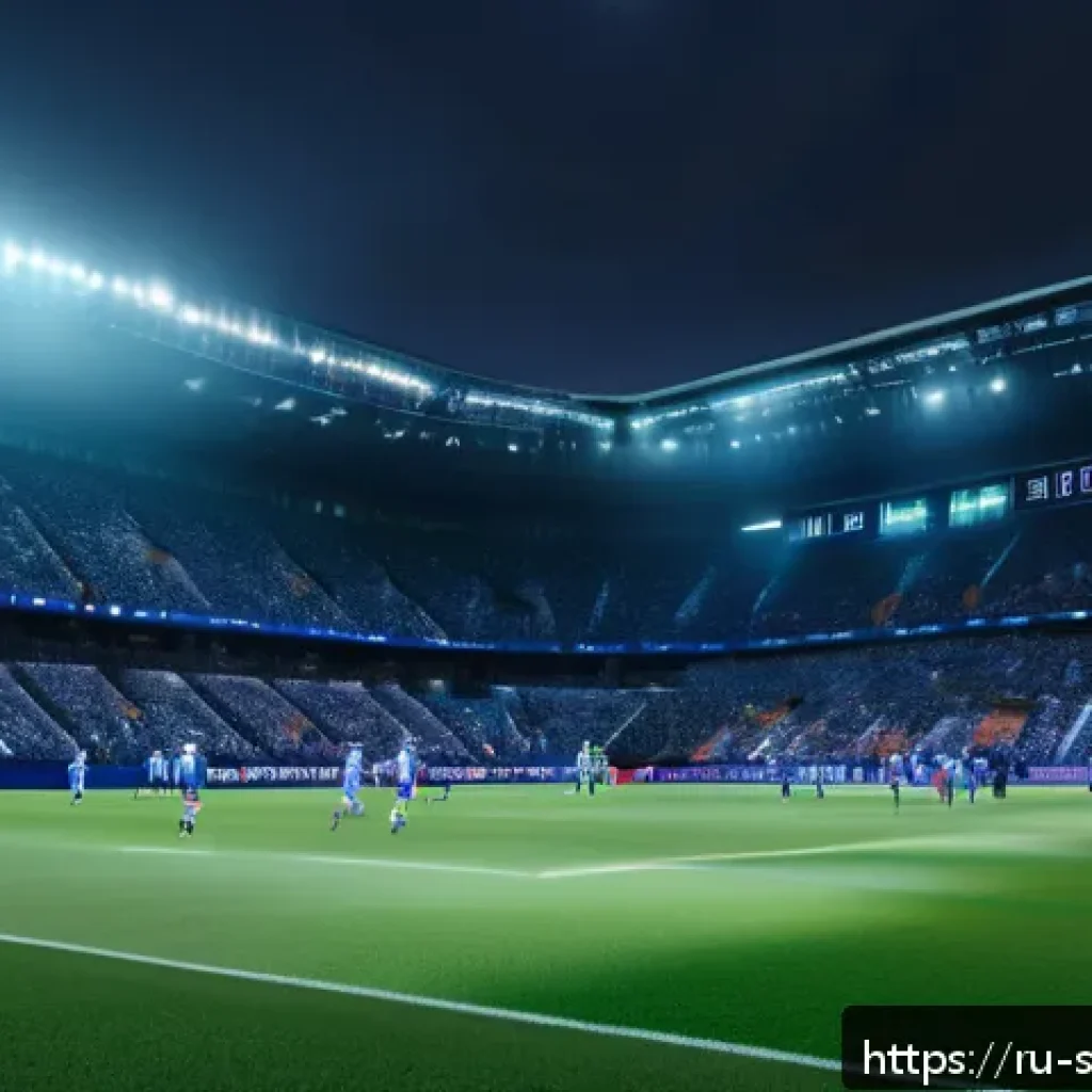위닝일레븐 최신버전 소개 - Ultra-realistic football stadium during a dynamic Winning Eleven 2024 match, featuring highly detail...